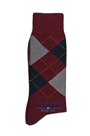 Argyle Socks burgundy